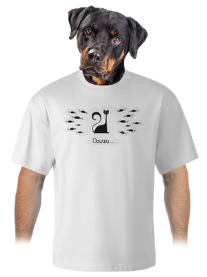 Oouuu unisex túlméretezett póló White