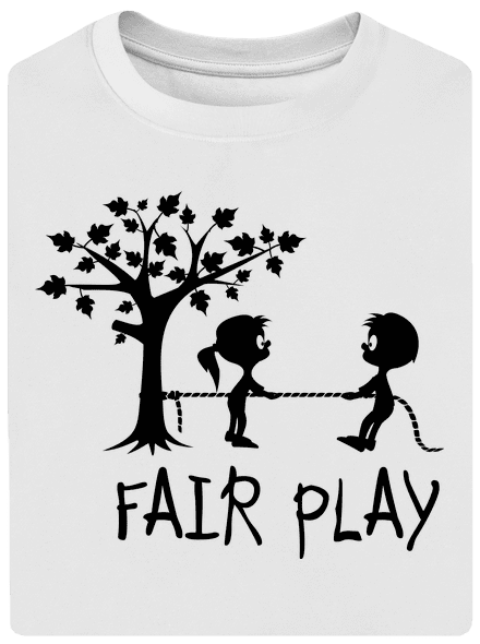 Fair play unisex túlméretezett póló White