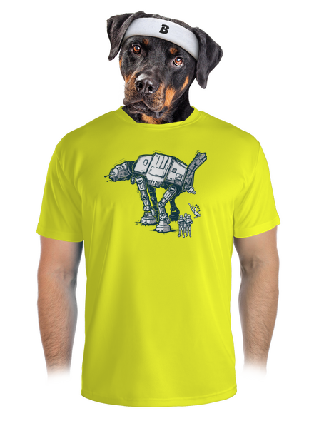 AT-AT férfi sportpóló Neon Yellow