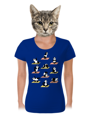 Panda jóga női póló Royal Blue Mal