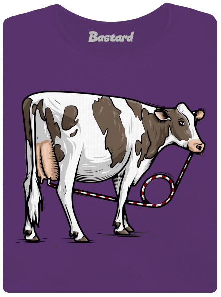 Cow drink prémium női póló Purple