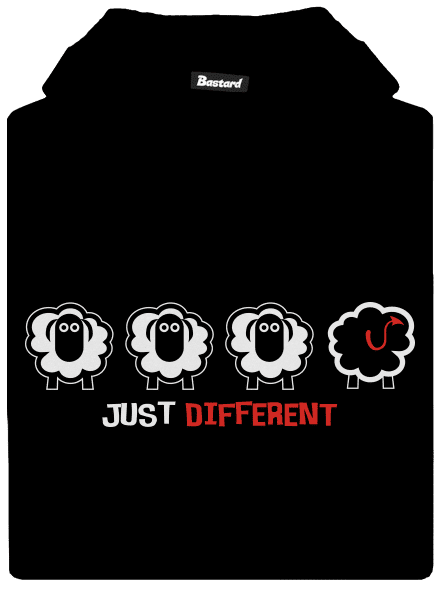 Fekete bárány gyerek kenguruzsebes pulóver Black