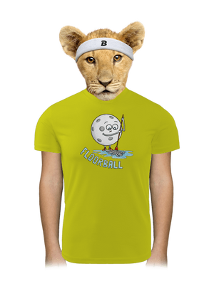 Floorball gyerek sport póló Neon Yellow