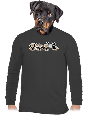 Majmok férfi hosszú ujjú póló Dark Grey