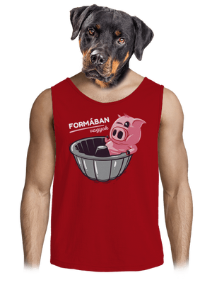 Formában férfi trikó Red