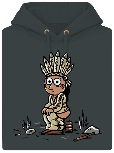 Indián unisex prémium pulóver Charcoal