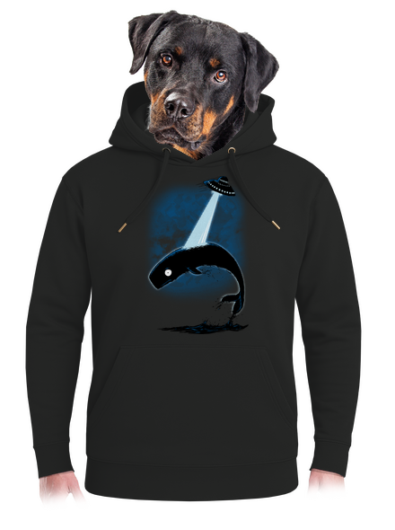 Big fish unisex prémium pulóver Dark Black