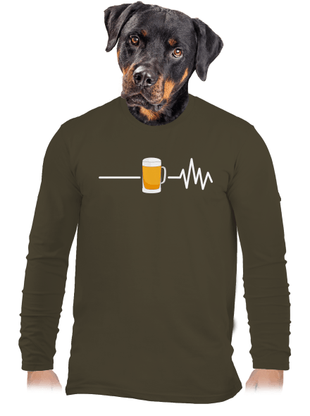 Beer help férfi hosszú ujjú póló Urban Khaki