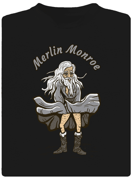 Merlin Monroe	 gyerek sport póló Black