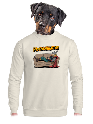 Procrastinathor unisex crewneck Off White