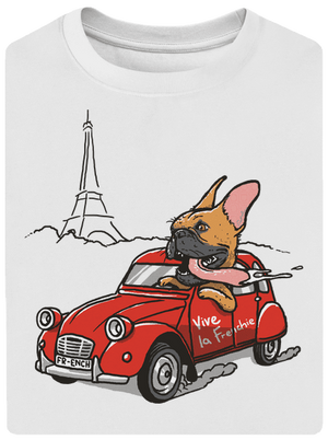 Francia buldog unisex túlméretezett póló White