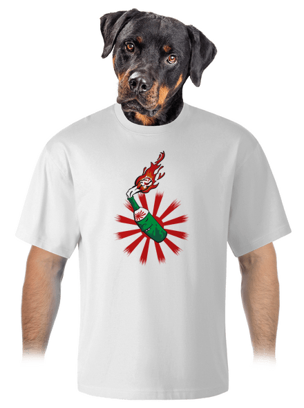 Kamikaze unisex túlméretezett póló White