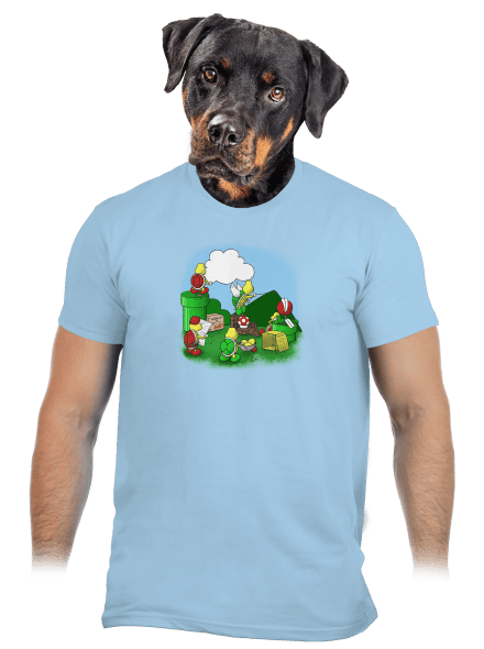 Hogyan építsünk fel egy új szintet férfi póló Sky Blue