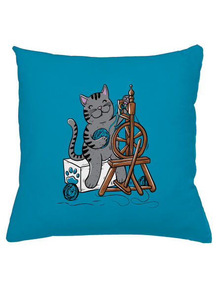 Dorombol a macska párna Blue Turquoise