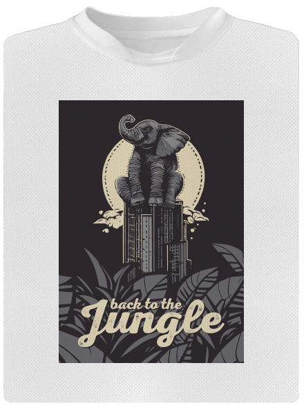 Back to the jungle férfi sportpóló White