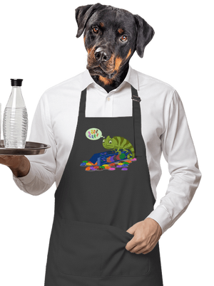 Zavart kaméleon kötény Dark Grey