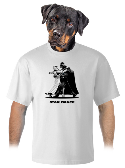 Star dance unisex túlméretezett póló White