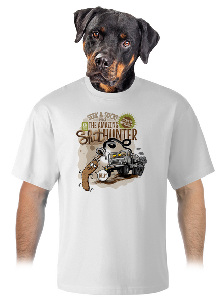 Shithunter unisex túlméretezett póló White