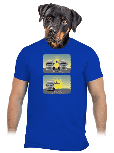 Chuck & Truck férfi póló Royal Blue