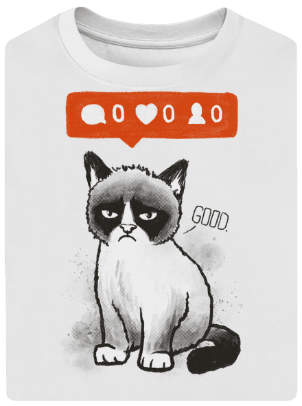Grumpy unisex túlméretezett póló White