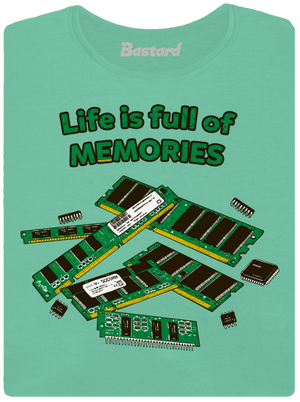 Memóriában tárolva prémium női póló Mint Mal