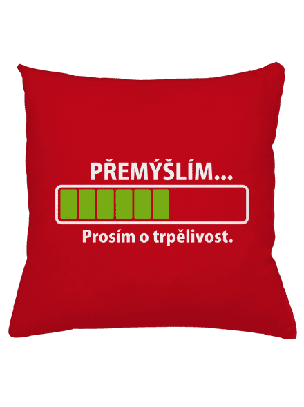 Gondolkodom párna Red