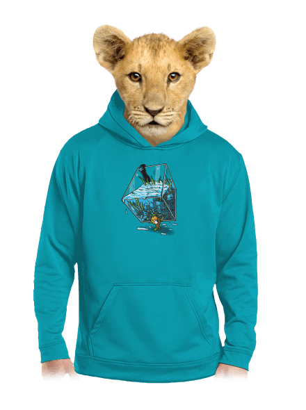  gyerek kenguruzsebes pulóver Hawaiian Blue