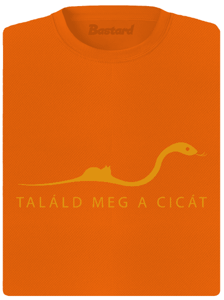Találd meg a cicát női sportpóló Neon Orange