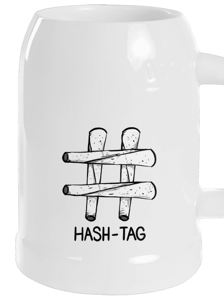 Hash tag söröskorsó White