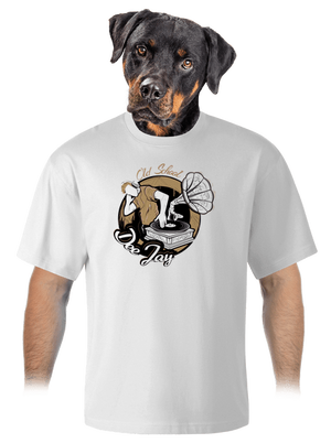 Old School DJ unisex túlméretezett póló White