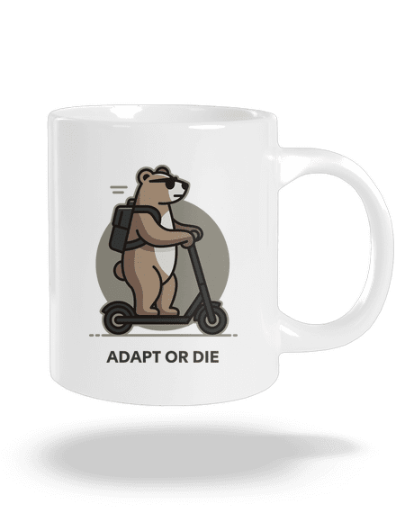 Adapt or die nagy bögre White