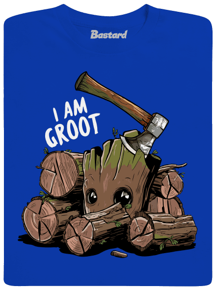 I Am Groot férfi hosszú ujjú póló Royal Blue