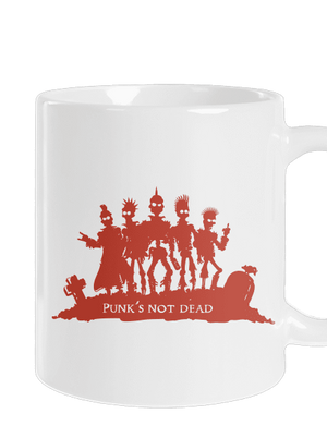 Punks not dead! hagyományos bögre White
