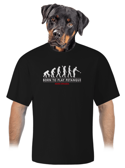 Born to play petanque unisex túlméretezett póló Black
