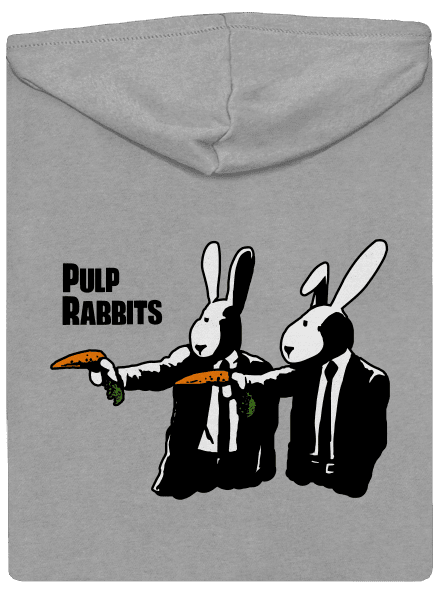 Pulp Rabbits cipzáras férfi pulóver Light Melange