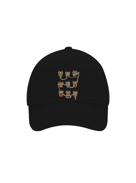 Baglyok baseballsapka Black