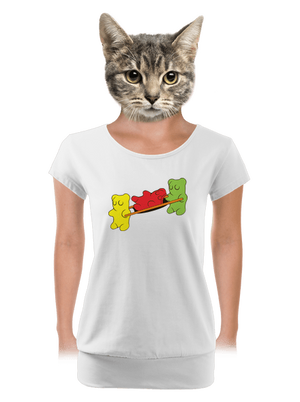 női póló elasztikus alsó szegéllyel