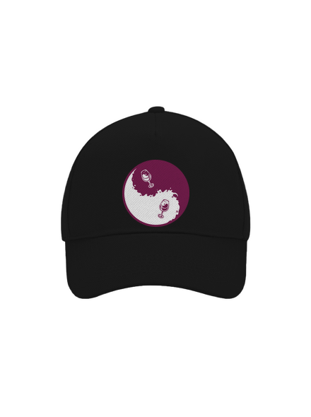 Yin Yang bor baseballsapka Black