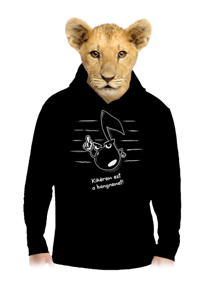 Hangnem gyerek kenguruzsebes pulóver Black