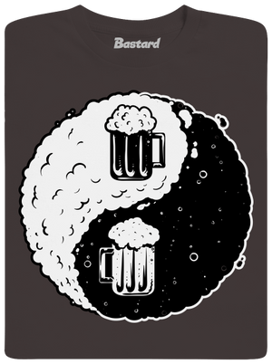 Jin Jang sör férfi hosszú ujjú póló Bear Brown