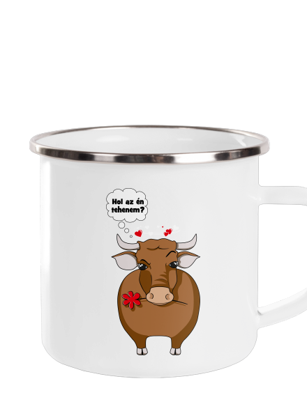 Tehén és bika pléhbögre White