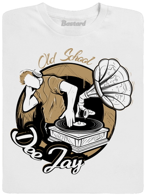Old School DJ férfi hosszú ujjú póló White