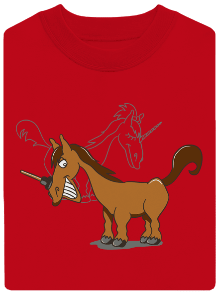 Jednorožec unisex crewneck Red