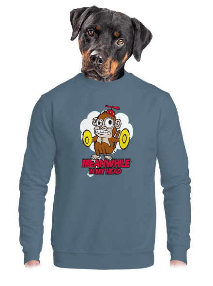 Monkey in my head unisex crewneck Nordic Blue