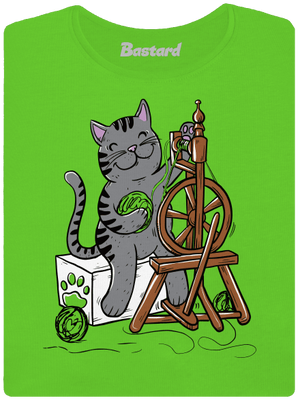 Dorombol a macska női póló Apple Green