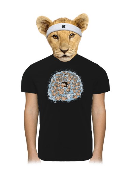 Nem megyek a tömeggel gyerek sport póló Black