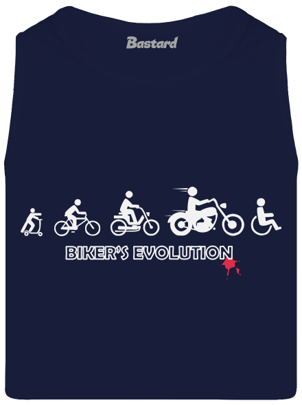 Bikers evolution férfi trikó French Navy