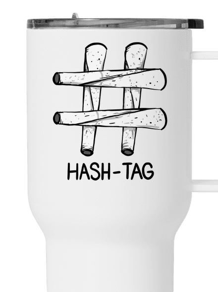 Hash tag termosz bögre White