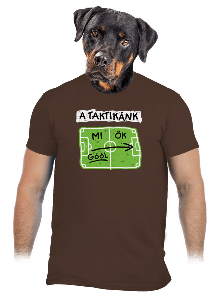 A futballtaktikánk férfi póló Brown