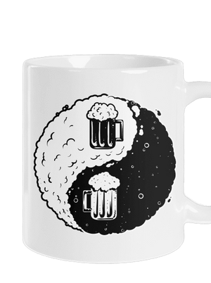 Jin Jang sör hagyományos bögre White